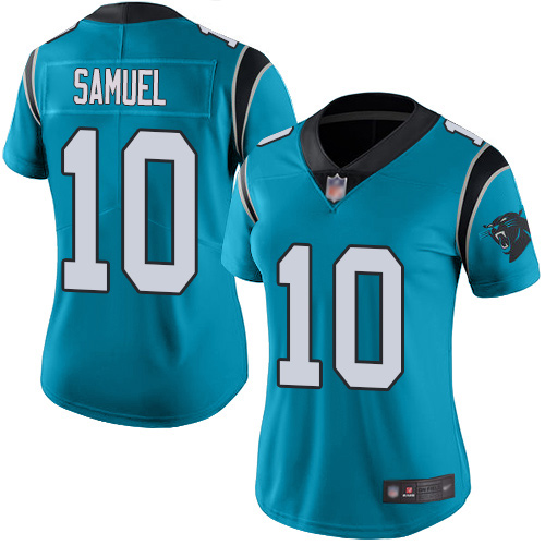 Carolina Panthers Limited Blue Women Curtis Samuel Alternate Jersey NFL Football #10 Vapor Untouchable->women nfl jersey->Women Jersey